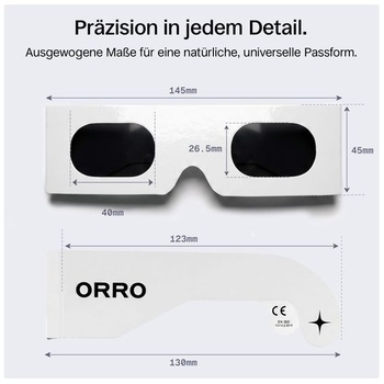 Zatemňovacie okuliare ORRO 45 mm, balenie po 2/6/12 kusoch, biele, hodia sa cez dioptrické okuliare,