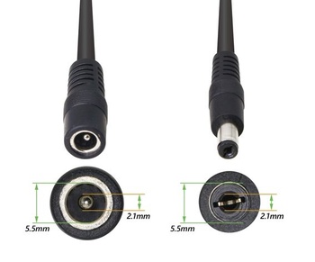 CERRXIAN 5,5/2,1MM 12V DC napájecí distribuční kabel 1 samec-2 samice CCTV DC napájecí distribuční
