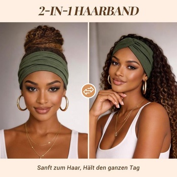 Dámská čelenka Awumbuk, extra široká zkřížená čelenka 7'' - balení po 8 kusech, vícebarevná boho