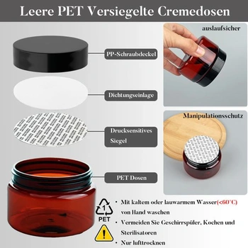 Prázdne dózy na krém TIANZD 12 ks - 150 ml