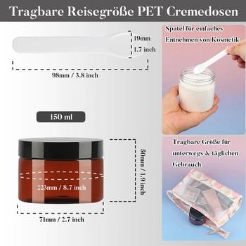 Prázdne dózy na krém TIANZD 12 ks - 150 ml