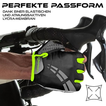 Cyklistické rukavice Westwood Fox pro muže i ženy, půlprstové s gelovým polstrováním, protiskluzové