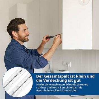 4dílný klavírní pant, tyčový pant z nerezové oceli 300 × 30 mm, odolný dveřní pant, klavírní pant