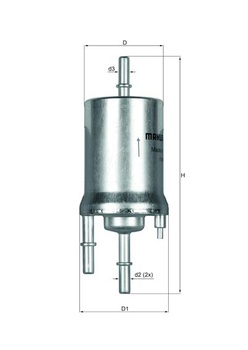 Palivový filter MAHLE KL 156/1 - okrem iného pre VW Polo IV (9N, 9A).
