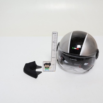 Motocyklová prilba Crivit XL strieborná