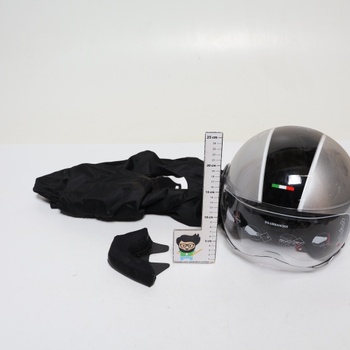 Motocyklová prilba Crivit XL strieborná