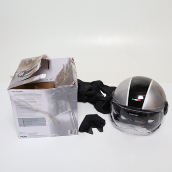 Motocyklová prilba Crivit XL strieborná