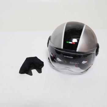 Motocyklová prilba Crivit XL strieborná