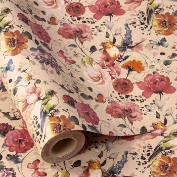 Dárkový balicí papír RUSPEPA Kraft – Mini role – Design…