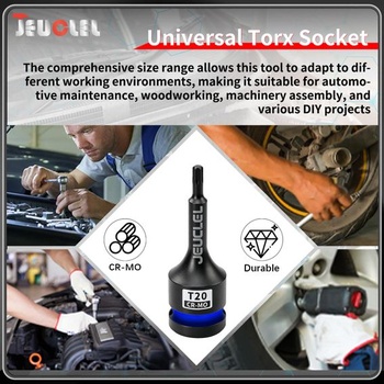 Bitový nástrčný kľúč Torx T20, upínacia veľkosť 1/2 palca, hviezdicový Torx, 6-hranný rázový bitový