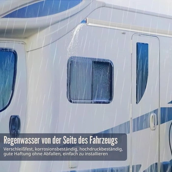 Okapní žlab pro karavan ve tvaru J, samolepicí okapní žlab pro karavany 5M, bílý, 5M