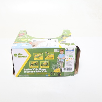 Kosačka na trávu John Deere Bubble pre deti, záhradná hračka s bublinovým strojom, realistický