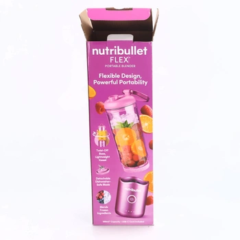 Nutribullet Flex 590ml - Přenosný smoothie mixér s víkem na pití, drtí led a mražené ovoce, USB-C,
