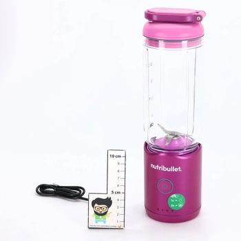 Nutribullet Flex 590ml - Přenosný smoothie mixér s víkem na pití, drtí led a mražené ovoce, USB-C,
