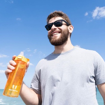 Fľaša na pitie Sparrow so slamkou - tritánová fľaša na vodu 500ml, 750ml, 1l 1000ml limetková