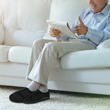 Diabetické šľapky HOTUT pre ženy a mužov, nastaviteľné šľapky na opuchnuté nohy, extra široké