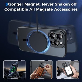 Ochranný kryt Qasyfanc pro iPhone 15 Pro Max, černý. Černý pro iPhone 15 Pro Max 1