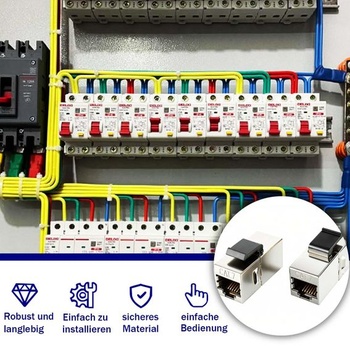 5 kusů spojek Cat7 RJ45 Keystone