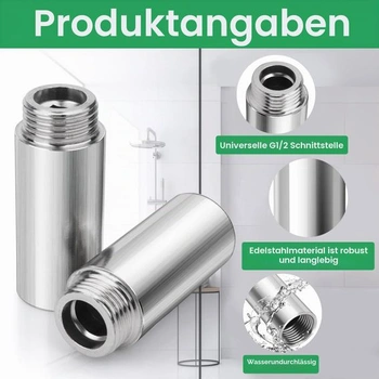 Prodlužovací trubka sprchové hlavice cobee, 2 kusy nerezových prodlužovacích ramen sprchy do
