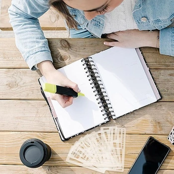 PLIGREAT 9dílná ručně vyrobená flexibilní šablona pro záznamy, sada šablon 5,8 × 13,3 cm, šablona