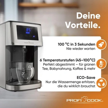 Dávkovač horúcej vody ProfiCook® nerezová oceľ