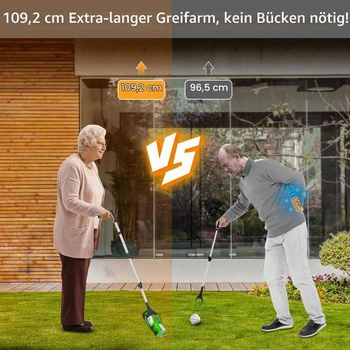 YAUNGEL 108cm drapák pro seniory, skládací drapák s magnetickým uchopovacím ramenem, otočný sběrač