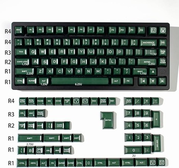 Sada kláves Sumgsn Doubleshot Keycaps zelená
