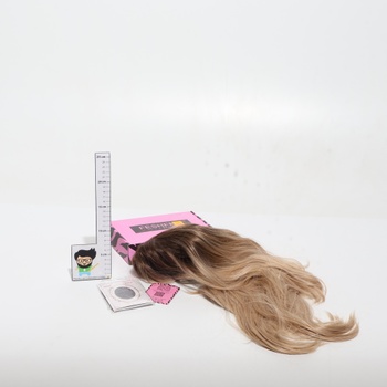 FESHFEN Ombré blond vrstvená parochňa s ofinou, 60 cm dlhá parochňa s ofinou pre ženy, syntetické