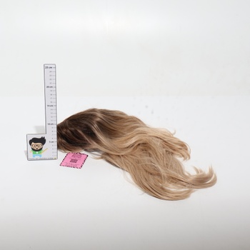 FESHFEN Ombré blond vrstvená parochňa s ofinou, 60 cm dlhá parochňa s ofinou pre ženy, syntetické