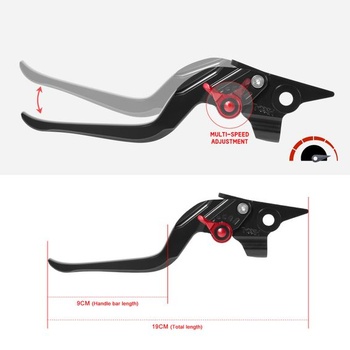 Páka spojky brzdy MFGZD CNC pre motocykle, krátka, nastaviteľná, pre MT-07 FZ07 14-24 / MT-09 14-24