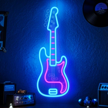 CoolGift Mart basová gitara neónový nápis,