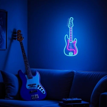 CoolGift Mart basová gitara neónový nápis,