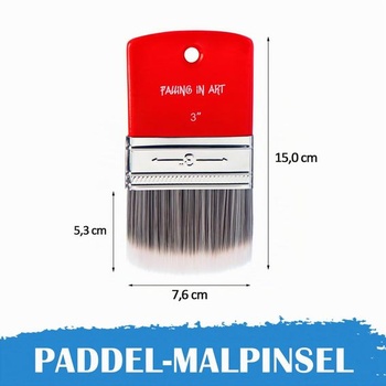 Sada štetcov COOZEE Filbert Paddle Brush Set, štetce s drevenou rukoväťou a štetinami na olejovej a