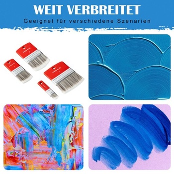 Sada štetcov COOZEE Filbert Paddle Brush Set, štetce s drevenou rukoväťou a štetinami na olejovej a