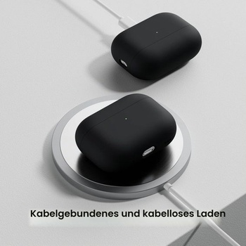 Silikónové puzdro ORNARTO pre AirPods Pro 2 so šnúrkou – polnočné