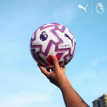 PUMA Unisex Orbita Cup Premier League Brilliance Football 5 Puma biela-viacfarebná