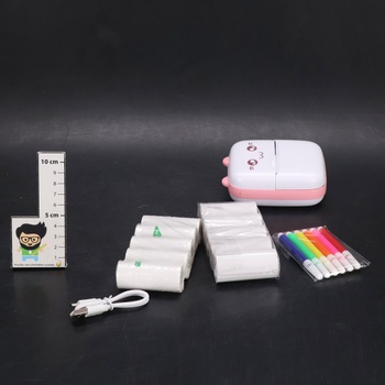 WANGCL USB dobíjacia termálna tlačiareň štítkov, prenosná bezdrôtová fototlačiareň Bluetooth