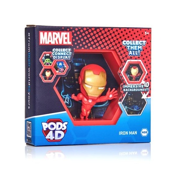 WOW! PODS 4D Marvel Ironman, Unikátní, propojená sběratelská figurka s kývavou hlavou, která se