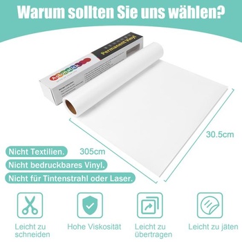 Samolepiaca vinylová plotrová fólia - 30,5 cm x 305 cm Vodeodolná samolepiaca plotrová fólia,