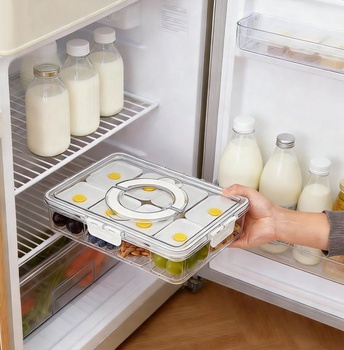 Misky na desiatu na opakované použitie s 8 zakrývateľnými priehradkami – 8dielna sada vrátane
