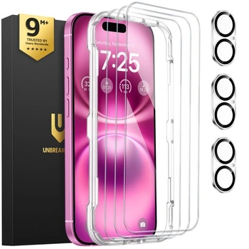 Ochranné tvrdené sklo UNBREAKcable pre iPhone 16 Plus (3…