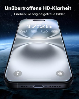 Ochranné tvrdené sklo UNBREAKcable pre iPhone 16 Plus (3 ks), vylepšené duálne tvrdené sklo +