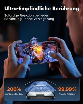 Ochranné tvrdené sklo UNBREAKcable pre iPhone 16 Plus (3 ks), vylepšené duálne tvrdené sklo +