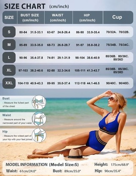 Dámske bikiny UMIPUBO s vysokým pásom, push-up setom a veľkými prsiami, sexy, veľkosť M, modré