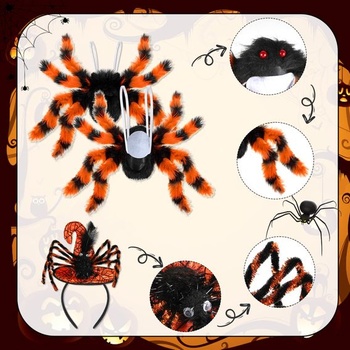 Pavoučí kostým pro dívky, tylová sukně, pavoučí batoh, pavoučí čelenka, halloweenský kostým, dětské