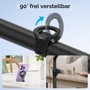Magnetický držiak telefónu EEEKit pre kočíky, 180 ° nastaviteľný držiak telefónu pre fitness,
