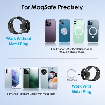 Magnetický držiak telefónu EEEKit pre kočíky, 180 ° nastaviteľný držiak telefónu pre fitness,