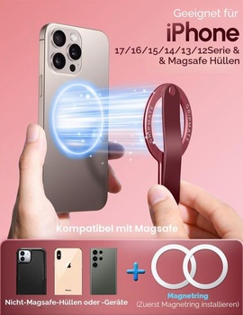 GripMate krúžok na telefón pre MagSafe, vínový