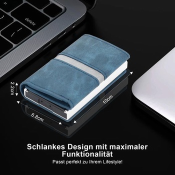 Pánska peňaženka – Malá RFID peňaženka s magnetickým zapínaním, Tenká peňaženka s puzdrom na