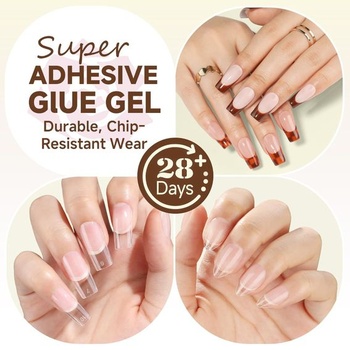 UNA GELLA 6v1 UV lepidlo na umelé nechty 15ml, super silné gélové lepidlo a podkladový lak na mäkké